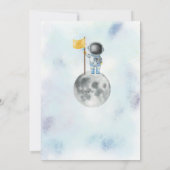 Space baby Astronaut Bocket Star Vielen Dank Einladung (Rückseite)