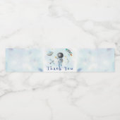 Space Baby Astronaut Boy Raketen Stars Baby Dusche Wasserflaschenetikett (Einzelnes Label)