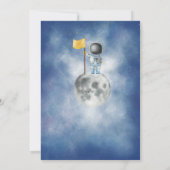 Space Baby Astronaut Boy Raketenstar Vielen Dank Einladung (Rückseite)