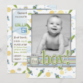Space Baby Birth Announcement Card 12x18 Ankündigung (Vorne/Hinten)