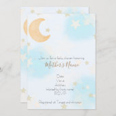 Space Baby Dusche Einladung (Vorne/Hinten)