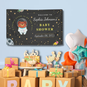 Space Baby Dusche, Teddy Bär, kosmische Süsse Banner