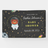 Space Baby Dusche, Teddy Bär, kosmische Süsse Banner (Horizontal)