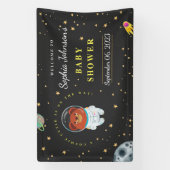 Space Baby Dusche, Teddy Bär, kosmische Süsse Banner (Vertikal)