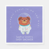 Space Baby Dusche, Teddy Bär, kosmische Süsse Serviette (Vorderseite)