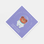 Space Baby Dusche, Teddy Bär, kosmische Süsse Serviette (Ecke)