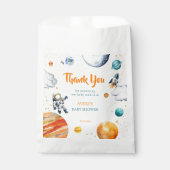 Space Baby Shower Thank You Rocket Planet Geschenktütchen (Vorderseite)