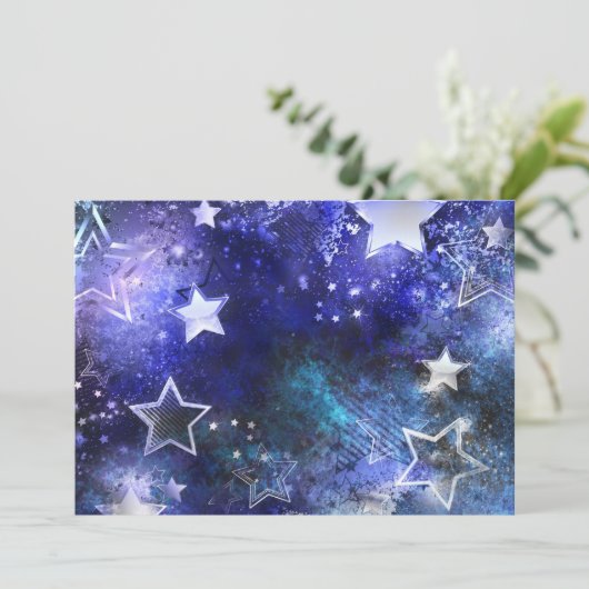 Space Background with Stars Ankündigung (Stehend Vorderseite)