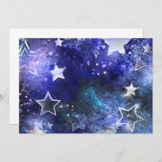 Space Background with Stars Ankündigung (Vorne/Hinten)