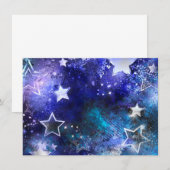 Space Background with Stars Einladung (Vorne/Hinten)