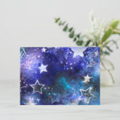 Space Background with Stars Einladung (Stehend Vorderseite)