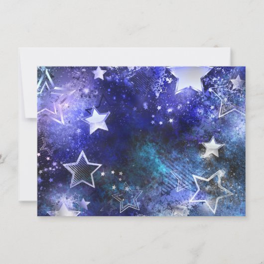 Space Background with Stars Einladung (Vorderseite)