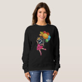 Space Ballerina Astronaut  Ballet Dancer Planets Sweatshirt (Vorne ganz)