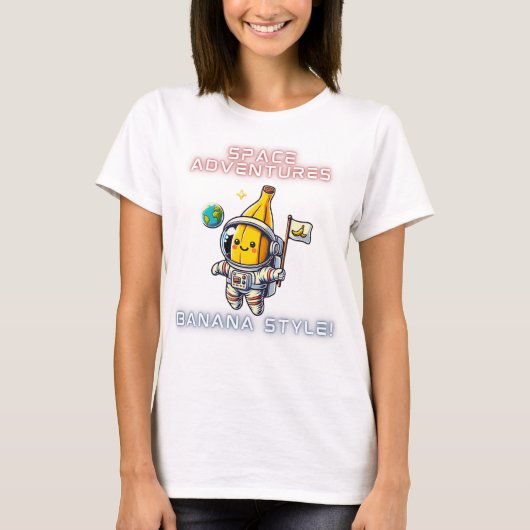 Space Banana Astronaut Adventures T-Shirt (Vorderseite)