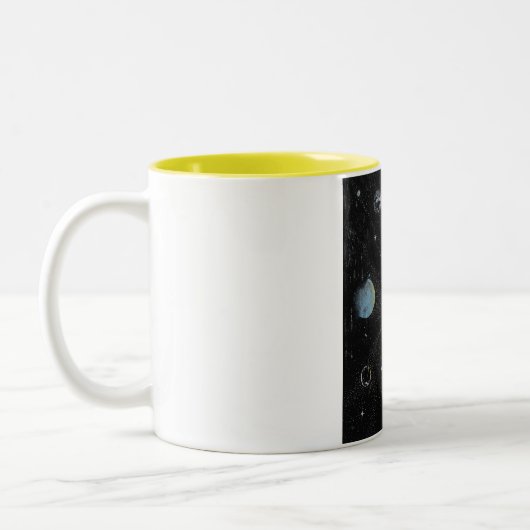 Space Banana Zweifarbige Tasse (Links)