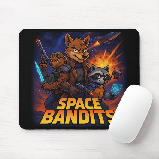 Space Bandits Funny Crew Mousepad (Mit Mouse)