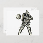 Space Baseball Postkarte (Vorne/Hinten)