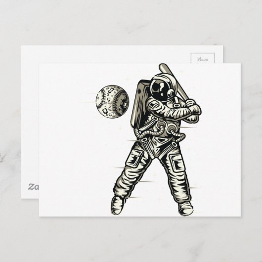 Space Baseball Postkarte (Vorne/Hinten)