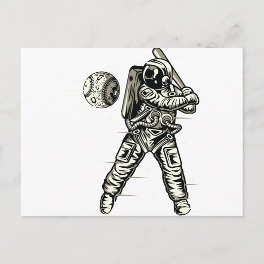 Space Baseball Postkarte (Vorderseite)