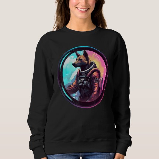 Space Belgian Malinois Dog Mom Dad Belgian Malinoi Sweatshirt (Vorderseite)