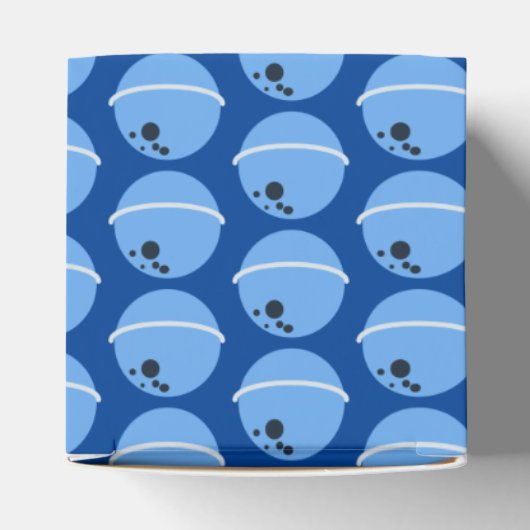 Space Birthday Alien Themed Blue Favor Box Geschenkschachtel (Oben)
