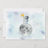 Space Birthday Astronaut Bocket Party Einladung (Rückseite)