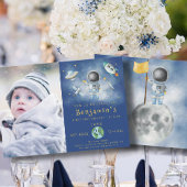 Space Birthday Astronaut Bocket Stars Party in Einladung