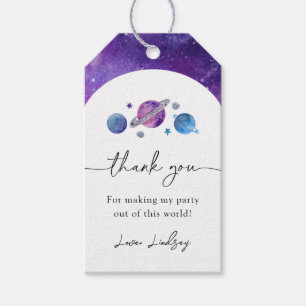 Space Birthday Favor Tag Raumfahrt-Party Geschenkanhänger