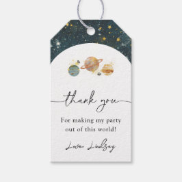 Space Birthday Favor Tag | Raumfahrt-Party Geschenkanhänger