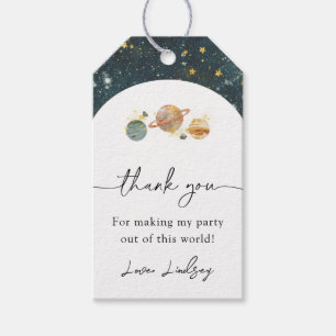 Space Birthday Favor Tag Raumfahrt-Party Geschenkanhänger