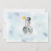 Space Birthday Girl Astronaut Raketenstars Partys Einladung (Rückseite)