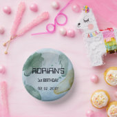 Space Birthday Party Earth Globe Pappteller (Party)