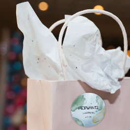 Space Birthday Party Earth Globe Runder Aufkleber