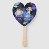 Space Birthday Party Theme Fächer (Rückseite)