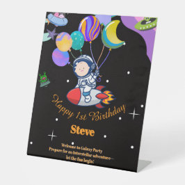 Space Birthday Party Theme Sockelschild