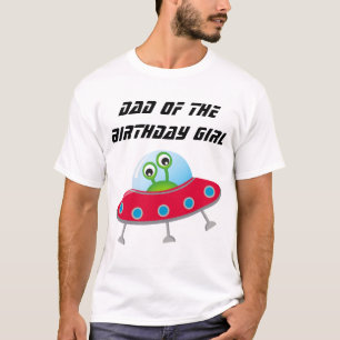 Space Birthday Party Vater T - Shirt