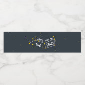 Space Birthday Wasserflaschenetikett (Einzelnes Label)