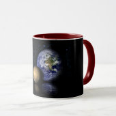 Space Black Blue Mars Earth Foto Collage Tasse (VorderseiteRechts)