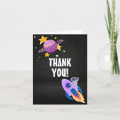 Space Bloff Geburtstagsparty Danke (Vorderseite)