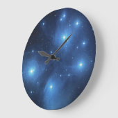 Space Blue Große Wanduhr (Winkel)