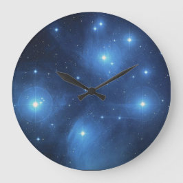 Space Blue Große Wanduhr