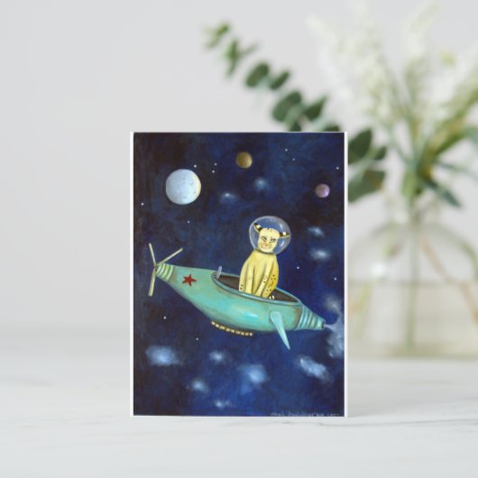 Space Bob Postkarte (Stehend Vorderseite)