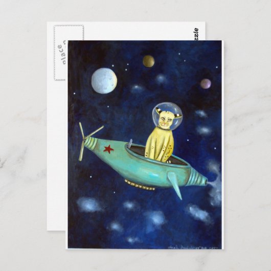 Space Bob Postkarte (Vorne/Hinten)