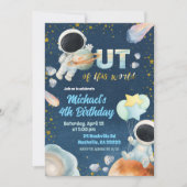 Space Boy Birthday Invitation Einladung (Vorderseite)