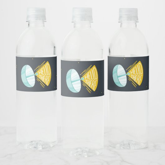 Space Boy Birthday Water Bottle Wasserflaschenetikett (Flaschen)