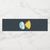 Space Boy Birthday Water Bottle Wasserflaschenetikett (Einzelnes Label)