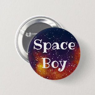 Space Boy Customizable Galaxy Identity Button