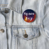 Space Boy Customizable Galaxy Identity Button (Beispiel)
