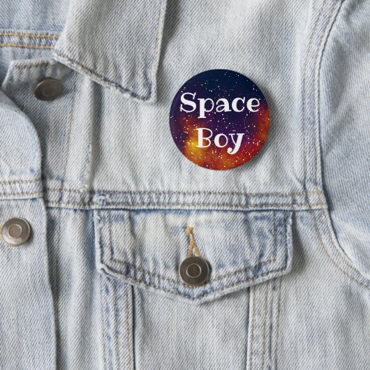 Space Boy Customizable Galaxy Identity Button (Beispiel)