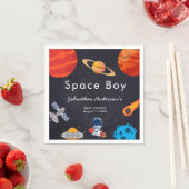 Space Boy Planets Cute Astronaut Baby Shower Serviette (Beispiel)